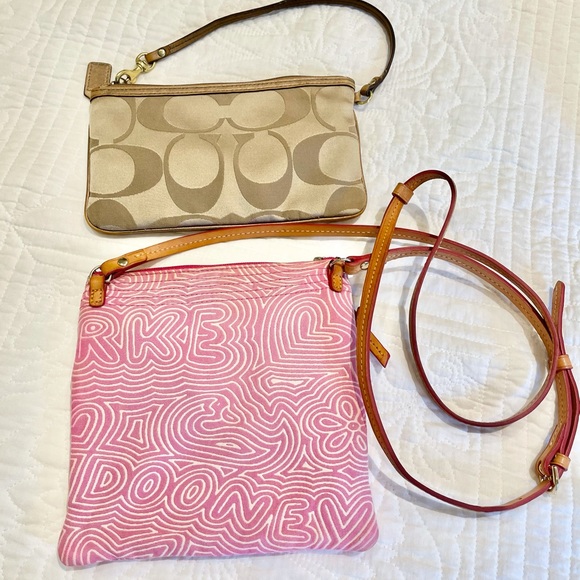 Sold already don’t buy it.Bundle of two DBourke crossbody & coach wristlet - Picture 2 of 15